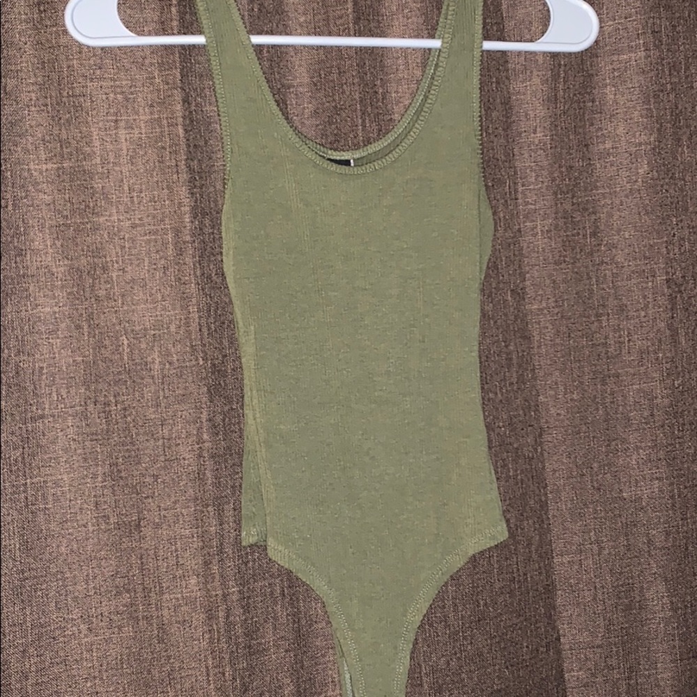 Dark green body suit